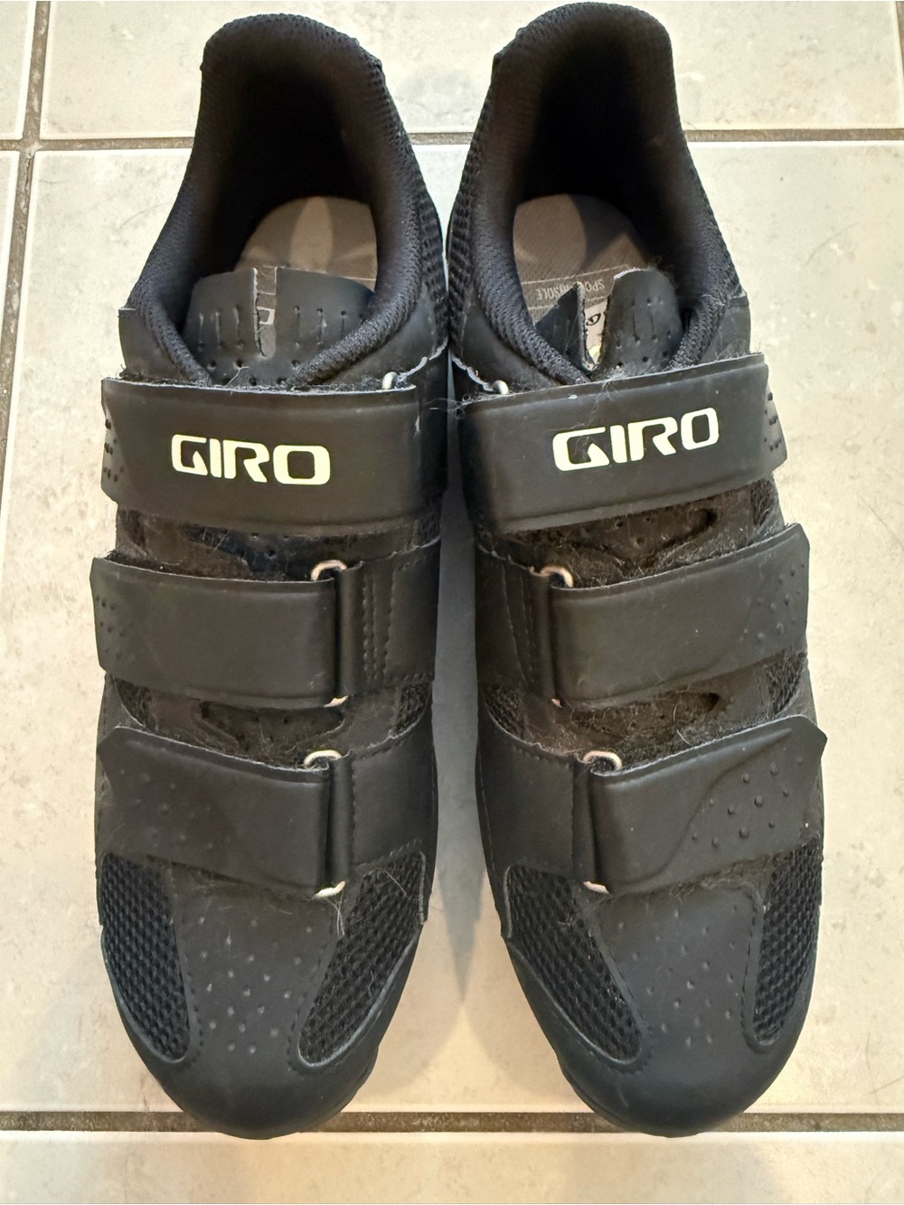 Giro Black Women’s Road Cycling Shoes with Triple Straps for 2 Bolt SPD Cleats